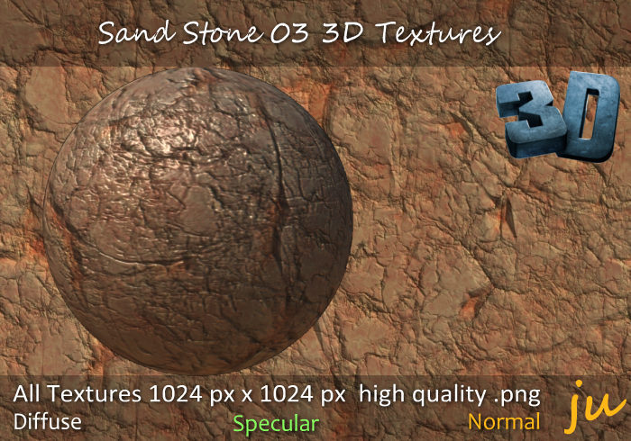 JU Sand Stone 03 3D Textures Full Perm