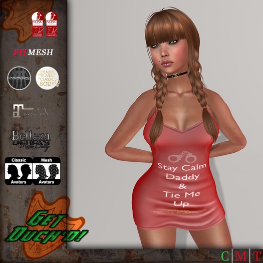 GD - Stay Calm & Tie me Up Mini Dress