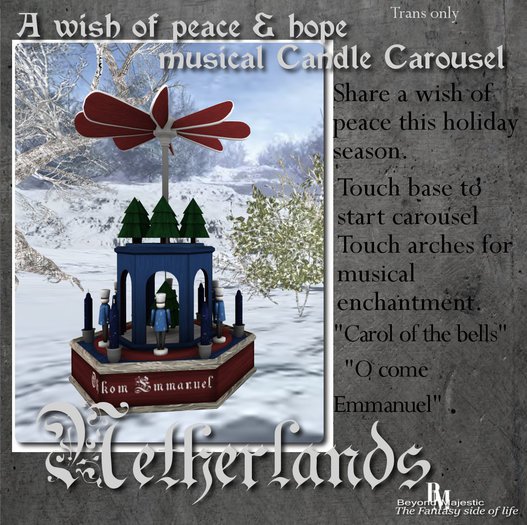 BM Wish of peace & hope: Candle Carousel Netherlands {Boxed}