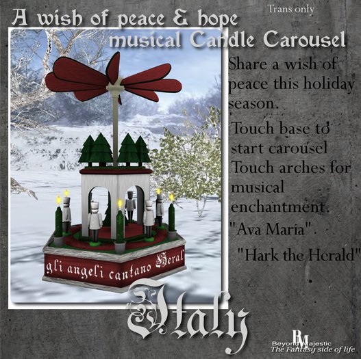 BM Wish of peace & hope: Candle Carousel Italy {Boxed}