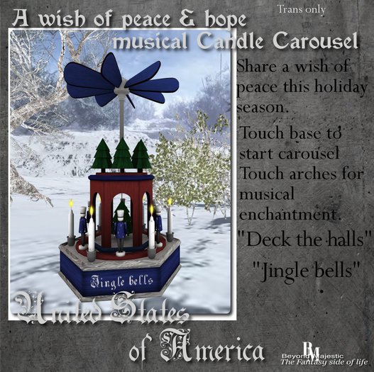 BM Wish of peace & hope: Candle Carousel U.S.A {Boxed}