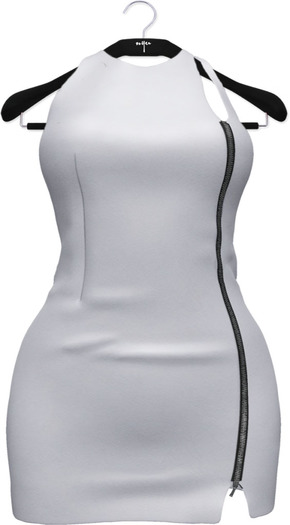 NYU - Leather Side Zipper Dress, Diamond