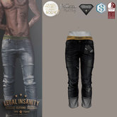 Legal Insanity - Sam rolled black jeans
