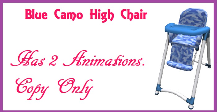 Blue Camo High Chair
