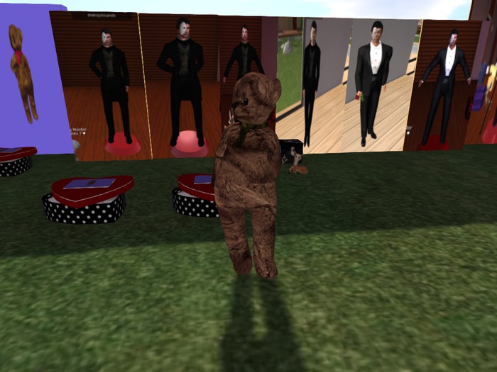 Ted E. Bear  avatar with  chocolate brown bear hud