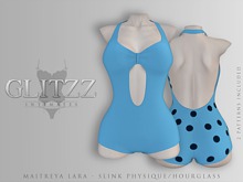 [Glitzz] Vintage Swimsuit - Blue