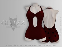 [Glitzz] Vintage Swimsuit - Red