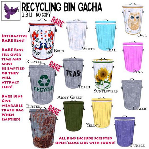 [ free bird ] Recycling Bin - Army Green