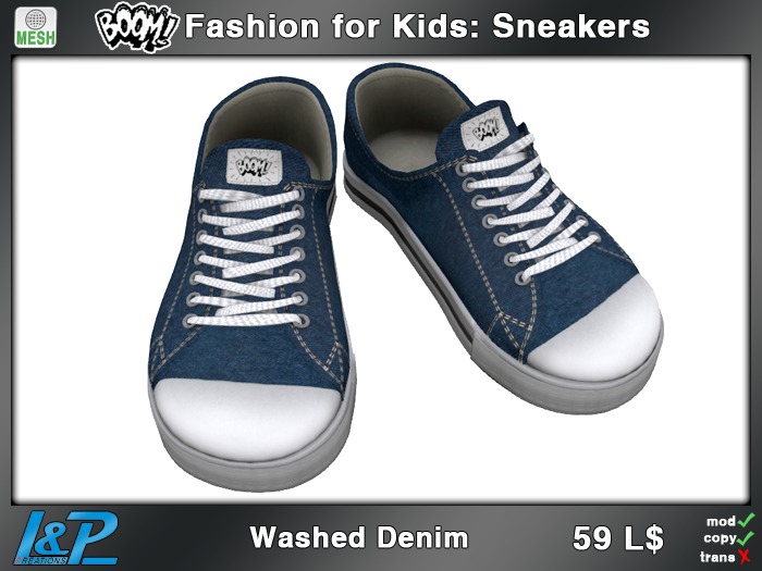 BOOM! Sneakers Washed Denim