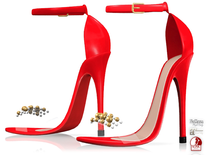 Garbaggio // Beaded Sandals - Red