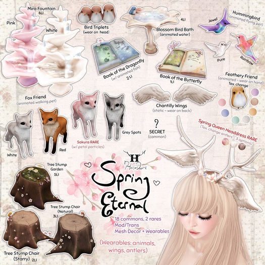 +Half-Deer+ Spring Eternal - Fox Friend - Sakura (wear) RARE