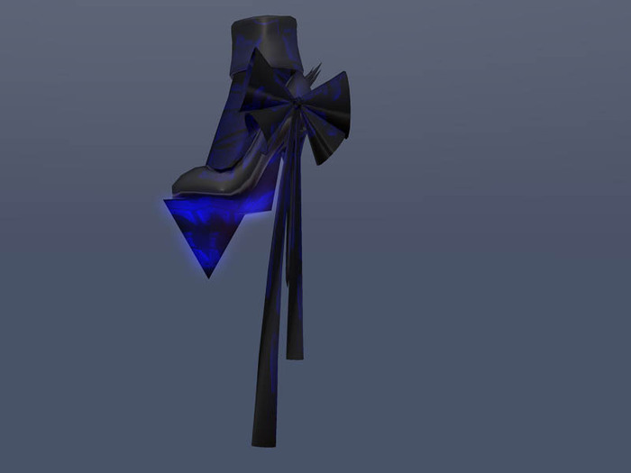 Obscurite Stiletto Grids/Boots - Ribbon - Blue / Violator