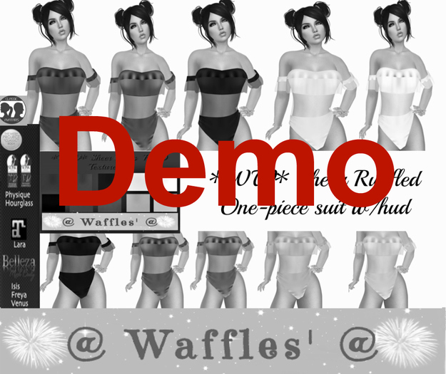 Demo *WW* Sheer Ruffled One-piece suit w/hud