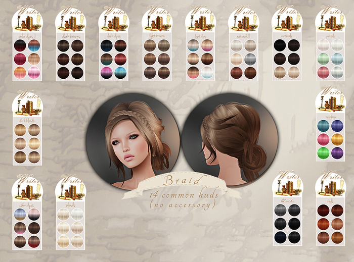 ~Tableau Vivant~ Writer Hair - Braid - Color Dyes