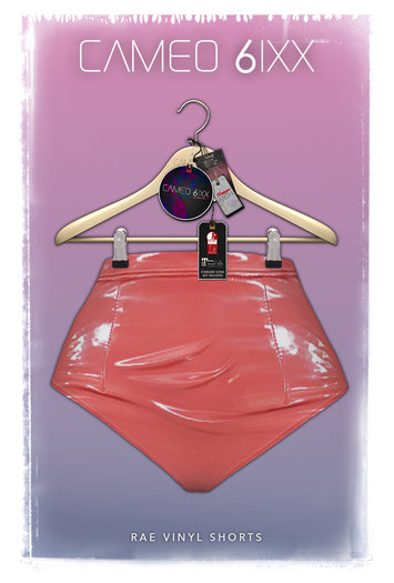 ::Cameo 6ixx:: Rae Vinyl Shorts (Salmon)