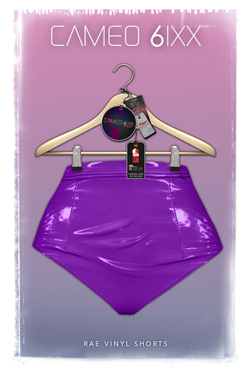 ::Cameo 6ixx:: Rae Vinyl Shorts (Grape)