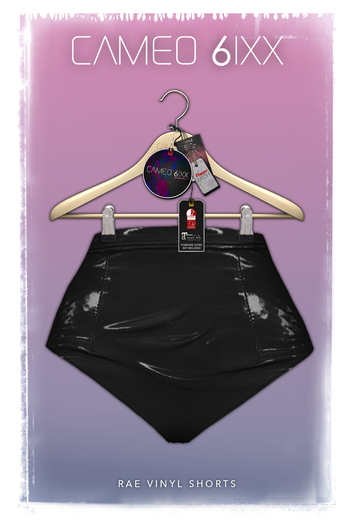 ::Cameo 6ixx:: Rae Vinyl Shorts (Charcoal)