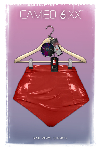 ::Cameo 6ixx:: Rae Vinyl Shorts (Crimson)