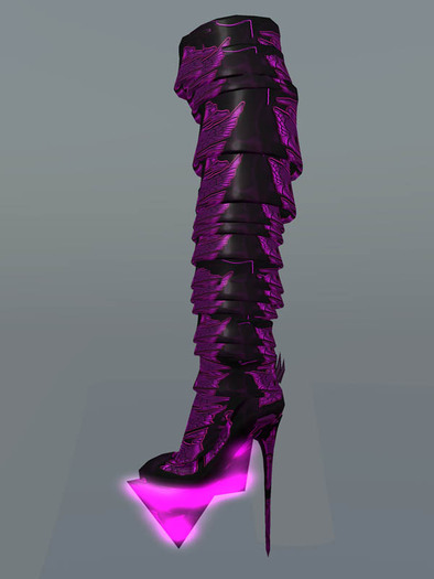 LegAffaire GridKneeBoots - Purple / Violator