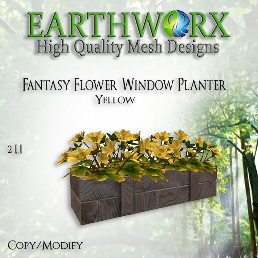 :.EARTHWORX- [Yellow] Fantasy Window Planters [BOX]