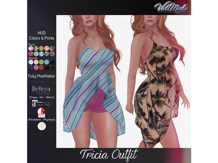 [WellMade] Tricia Outfit - HUD Colors & Prints