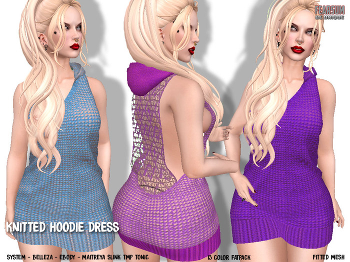 [F] Knitted Hoodie Dress - FATPACK