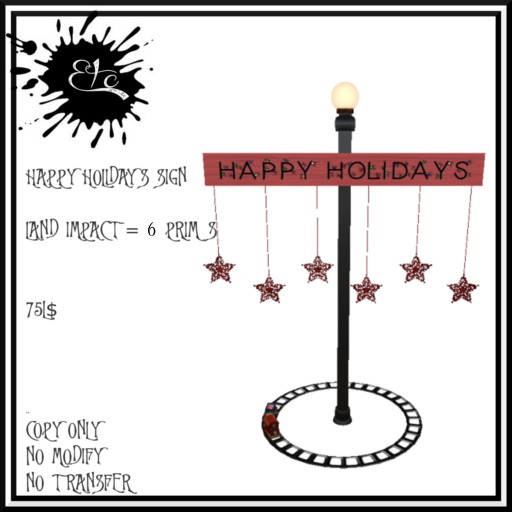 ETC CHRISTMAS HOLIDAY SIGN