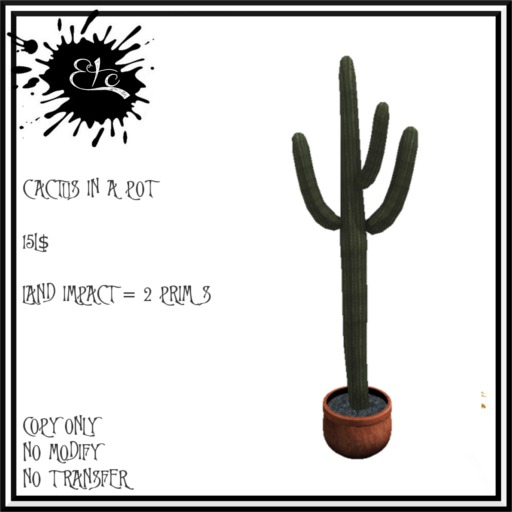 ETC HOME FURNISHINGS - CACTUS IN A POT