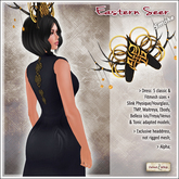[V/W] Eastern Seer Smoke - Fantasy Asian style dress w/ headdress, Classic & Fitmesh + Slink, Belleza, Maitreya, TMP,