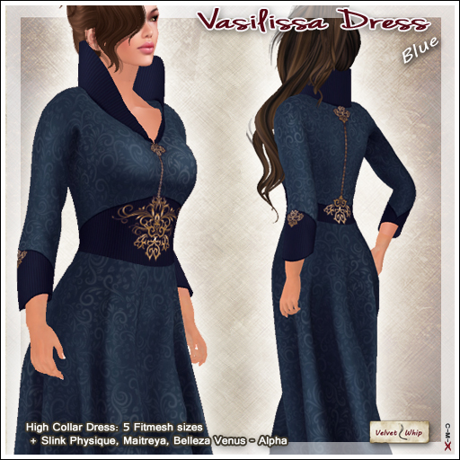 navy blue long sleeve velvet dress 1930s Navy Crushed Velvet Dress – Annie's Ibiza Online main image 0