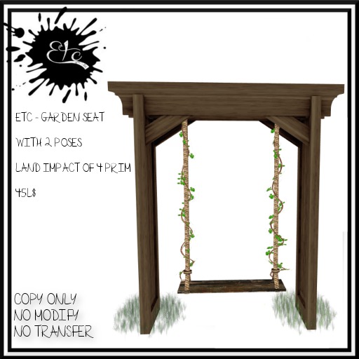 ETC GARDEN SEAT - 4 PRIM LI