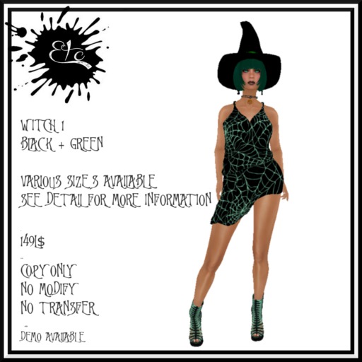 ETC HALLOWEEN WITCH 1 GREEN