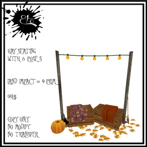 ETC HALLOWEEN HAY SEATING