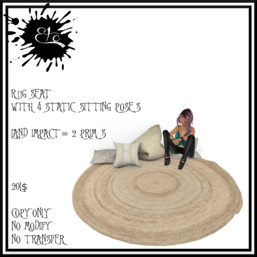 TDS HOME FURNISHINGS - RUG SEAT