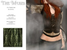 the muses . Blackwork Top . Green