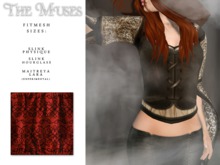 the muses . Blackwork Top . Red