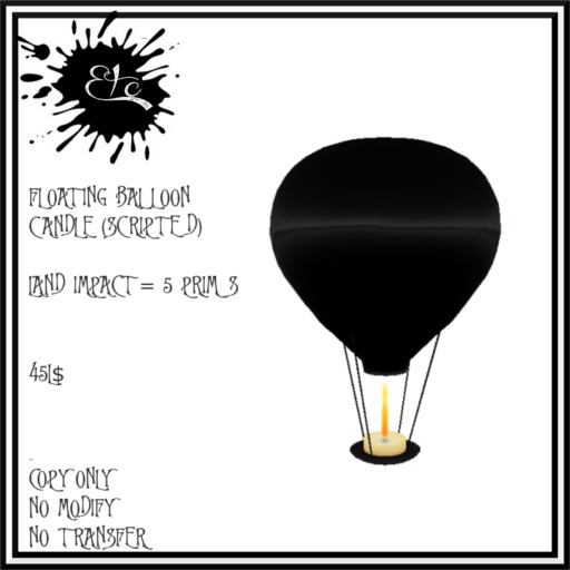 ETC HALLOWEEN FLOATING BALLOON CANDLE
