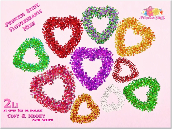 .Princess Stuff. [Flower Heart]s *Complete Set* 10 Items!