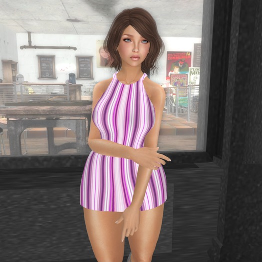 Pink Candy Stripes Mini Dress