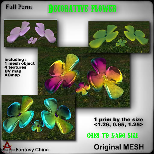 FC- Full Perm Mesh Decorative flower 