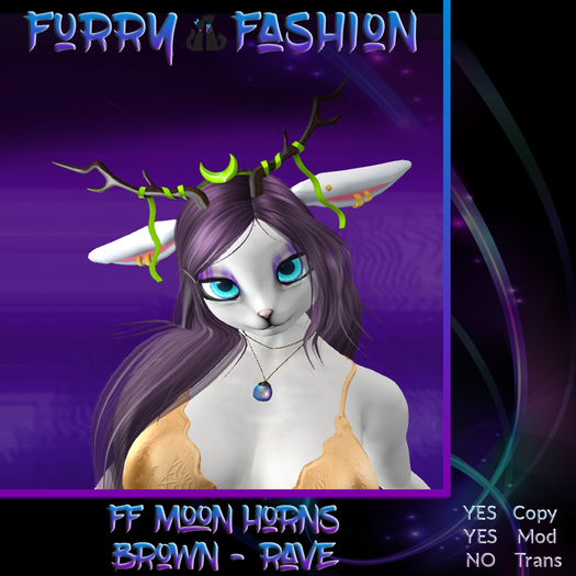 ~FF~ Moon Horns Brown Rave