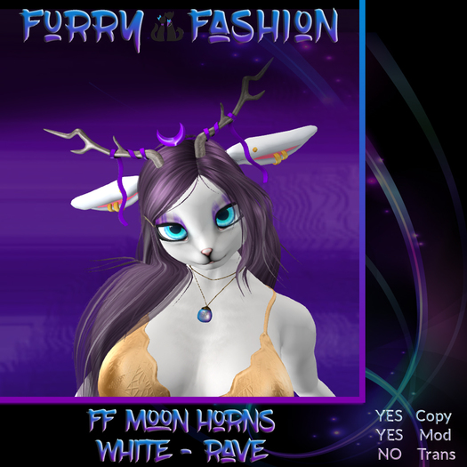 ~FF~ Moon Horns White Rave