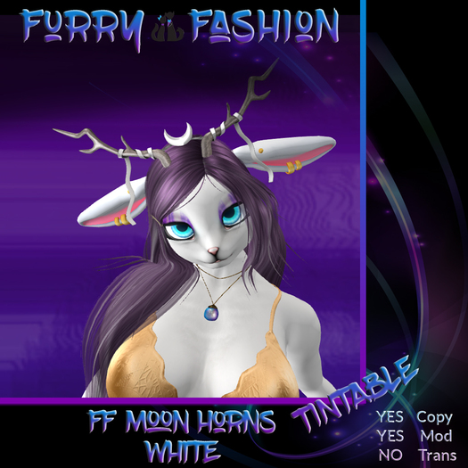 ~FF~ Moon Horns White Tintable