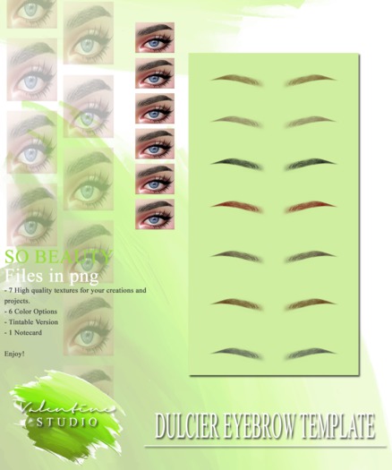 - STUDIO VALENTINE - PROMOTIONAL Dulcier Eyebrow Template