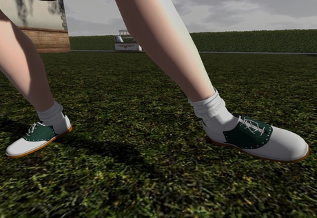 green saddle shoes