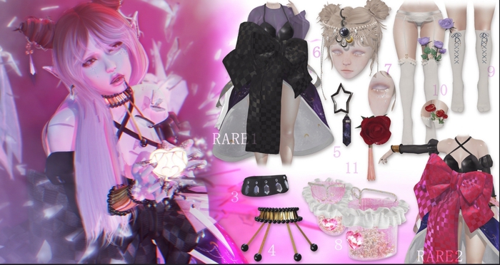*{( konpeitou )}* Rose Moon - 5 star piercing