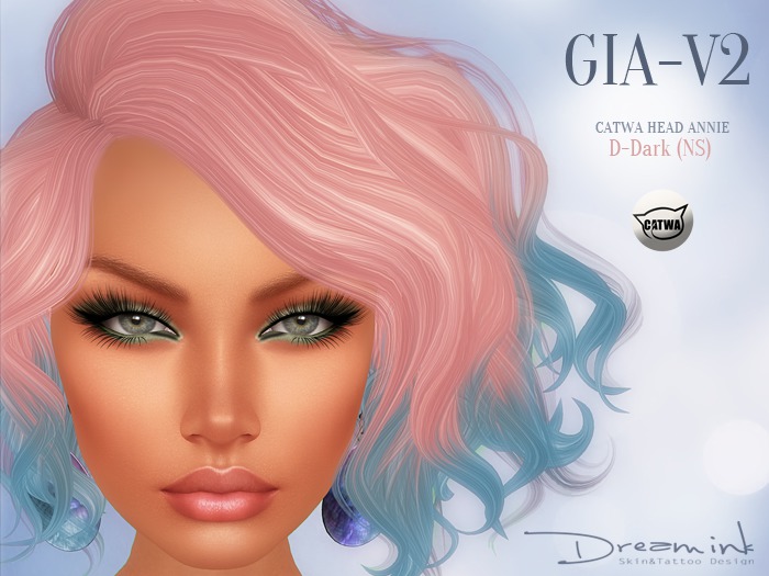 DREAM INK "Catwa Mesh Head Appliers GIA_V2" D-Dark (NS)
