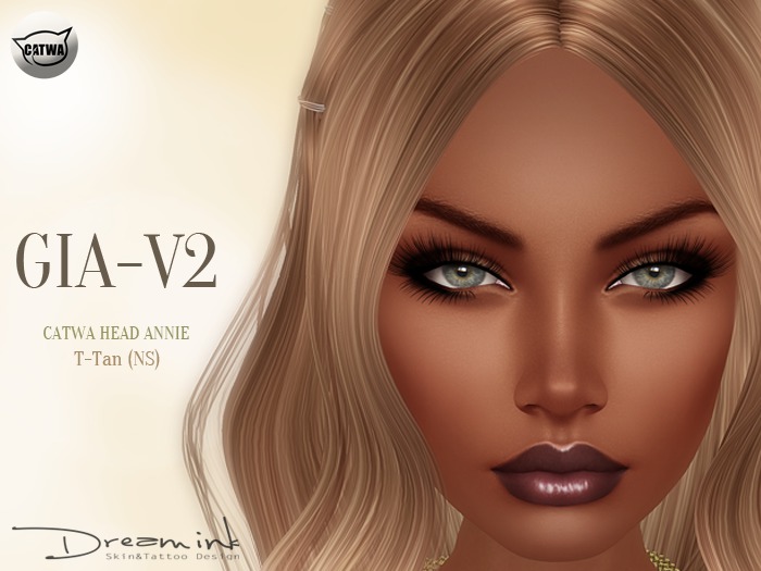 DREAM INK "Catwa Mesh Head Appliers GIA_V2" T-Tan (NS)