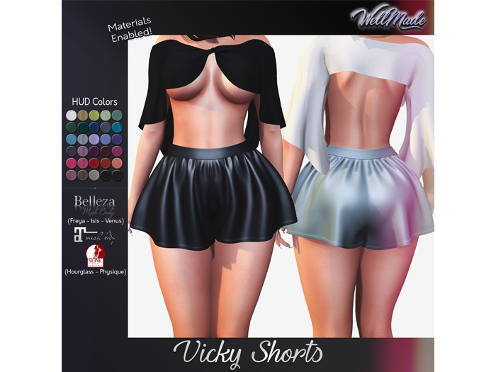 [WellMade] Vicky Shorts - HUD Colors