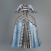 Blue Watteau Mesh Dress